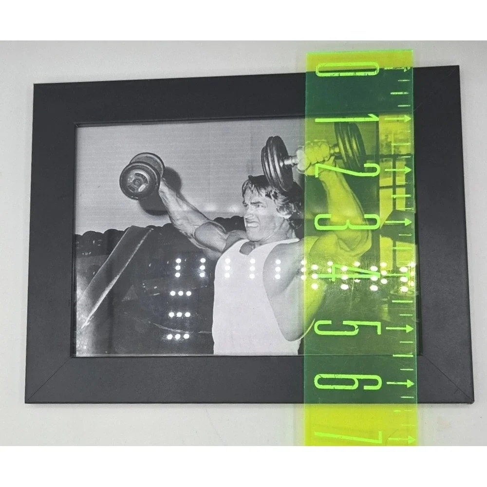 Framed Arnold Schwarzenegger Bodybuilding Photo Black White Wall Art Gym Decor